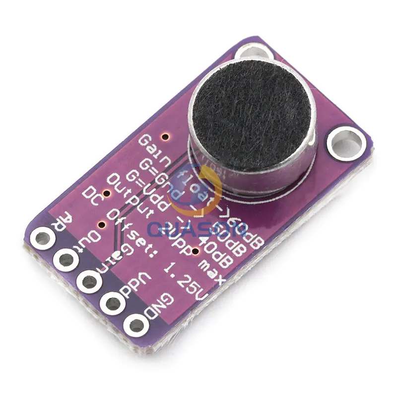 MAX9814 Microphone AGC Amplifier Board Module Auto Gain Control Programmable Attack and Release Ratio Low THD