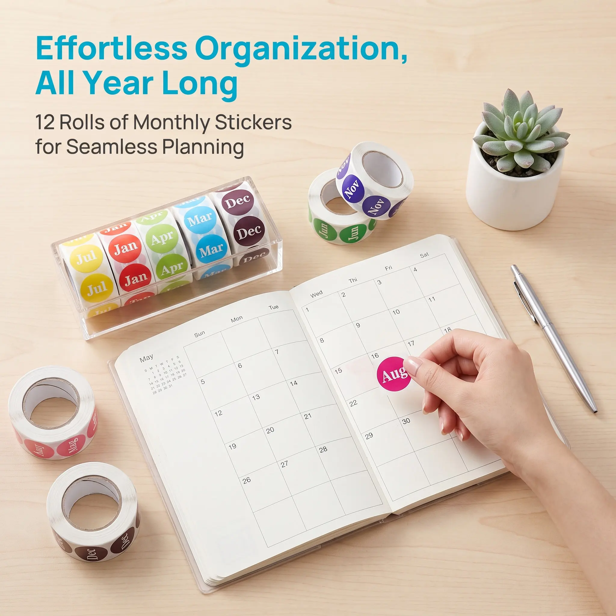 12-rolls-monthly-labels-adhesive-sticker-round-color-dots-month-stickers-for-calendar-planner-scrapbooking-journals-envelope