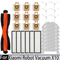For Xiaomi Robot Vacuum X10 Replacement Spare Parts Accessories Main Side Brush Hepa Filter Mop Cloth Dust Bag