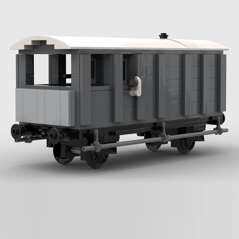 Popular Anime City Car Model MOC Building Bricks 16 Ton Brake Van Modular Technology Gifts Holiday Assemble Children Toys Suit