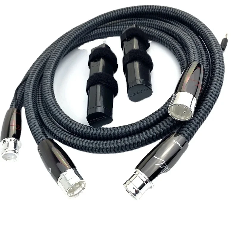 Hi-End Pair AQ WEL 2 XLR to 2 XLR Silver Core Audio Balance XLR Cable Male to Female HiFi Version
