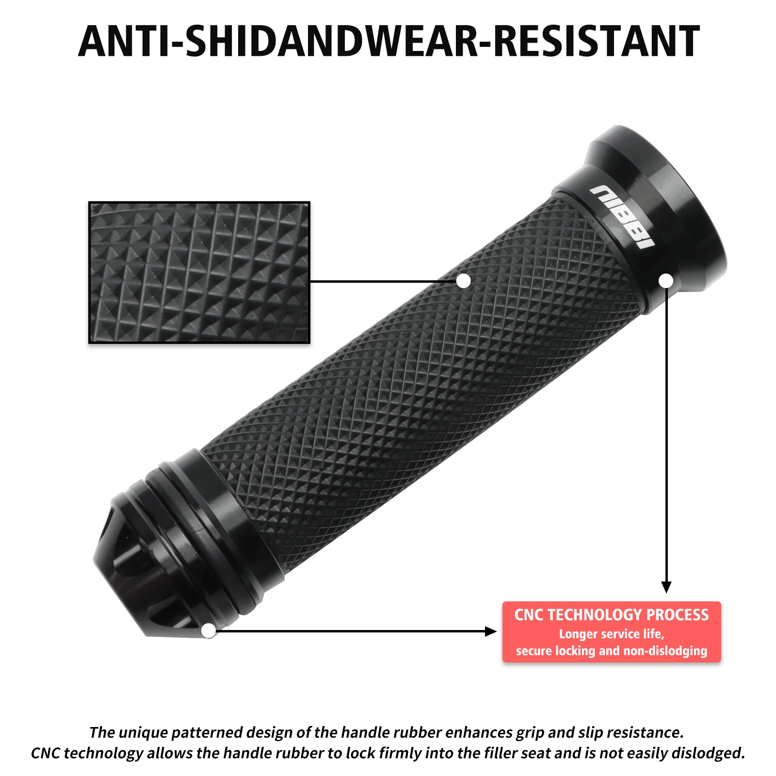NIBBI Motorradgriff CNC Gasdrehgriffe Handschützer 180 cm Gaszug Beschleuniger Set für GY6 Motor Roller DirtBike – Detail 11