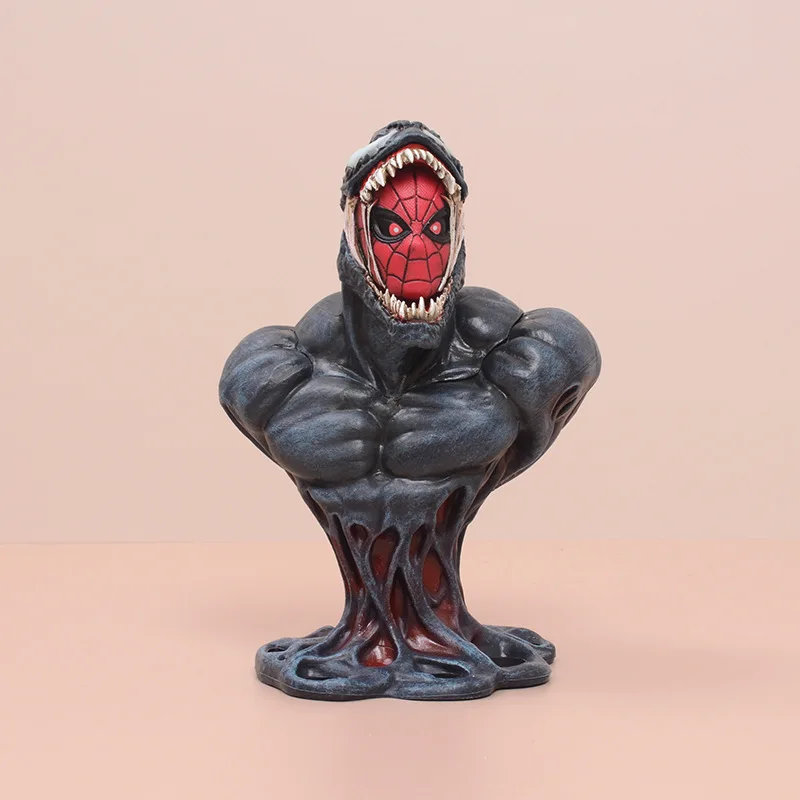 Slaughter Begins Animation Around Spider Man Venom 2 3 Fit Bust Toy Boxed Hand Made Model Ornaments Collection Gifts Friends