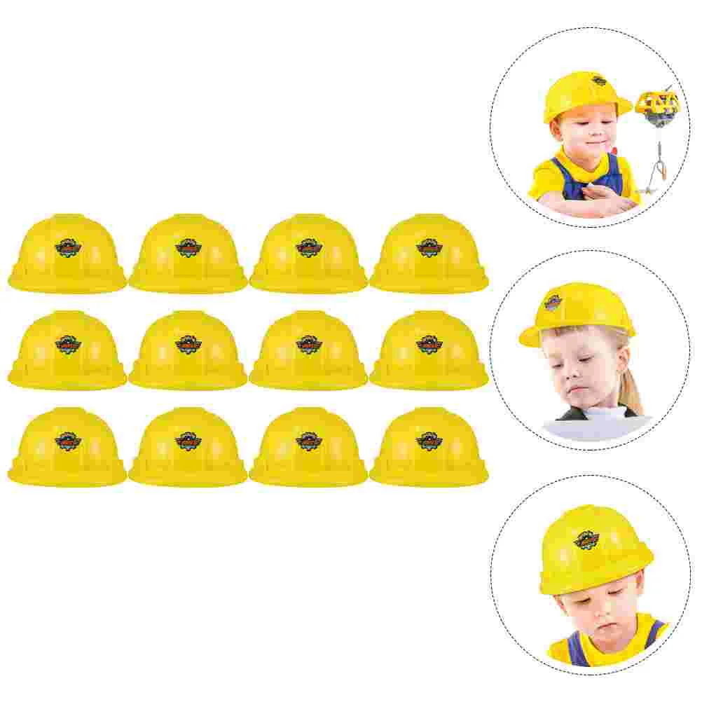 

Construction Hats Kids Play Fancy Dress Construction for Kids Yellow Construction Hats for Party Construction Safety Toy