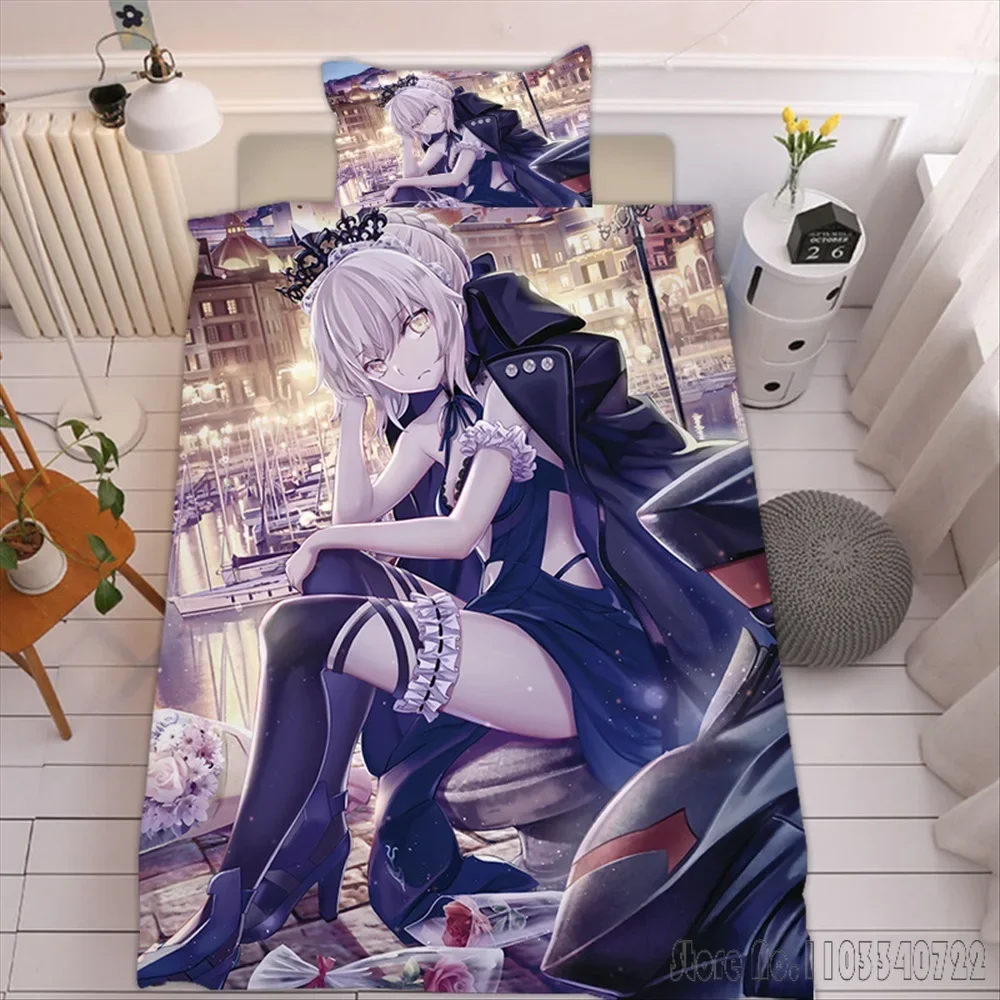 Beautiful Sexy Girls Japan Cartoon Anime Duvet Cover Set HD Comforter Cover for Kids Bedding Sets Bedclothes Bedroom Decor