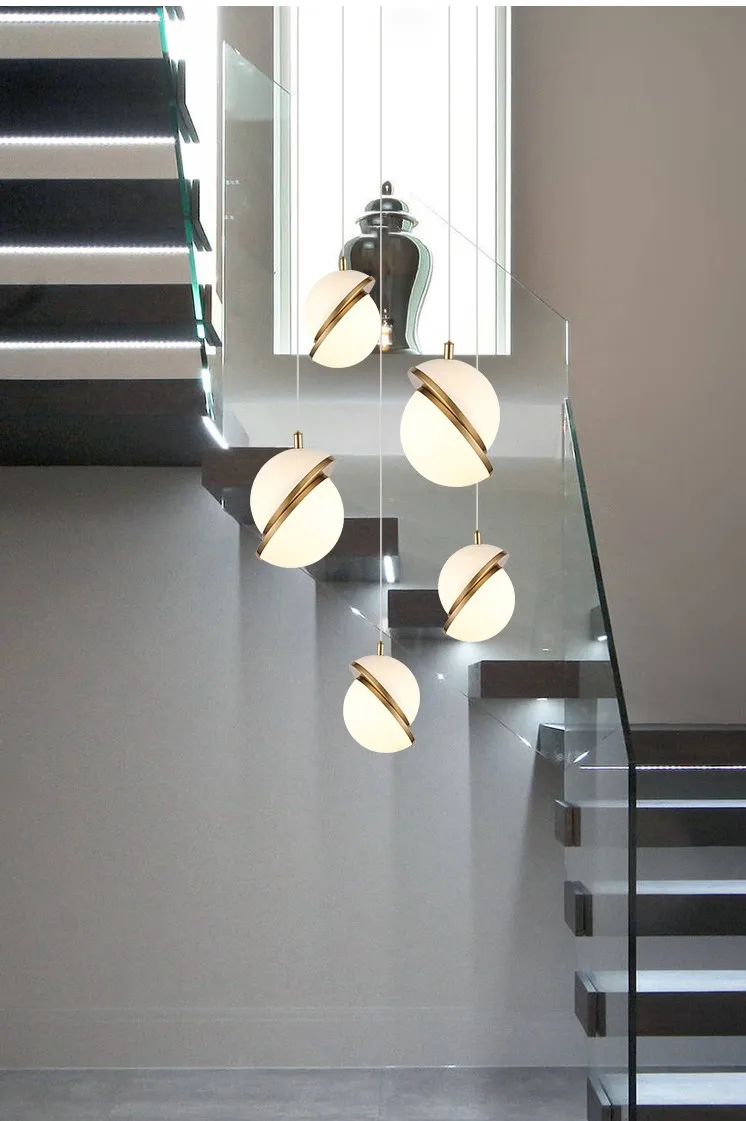 Home Dekoration Messing Glas Pendelleuchte Kronleuchter