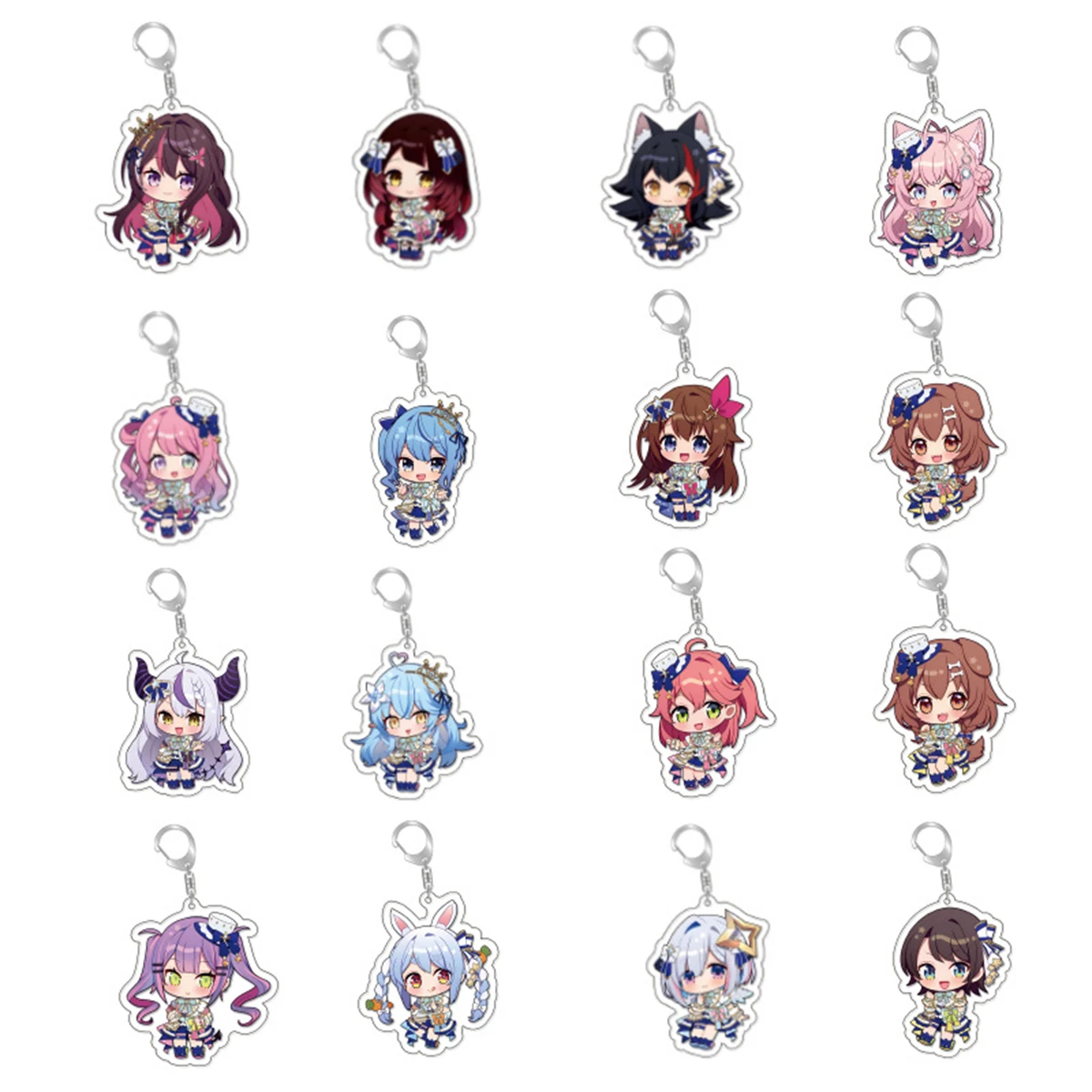 Anime Acrylic Keychain Virtual Anchor Cartoon Character Pendant, Suitable for Bags and Keys, cosplay gifts Perfect Gift for Fans