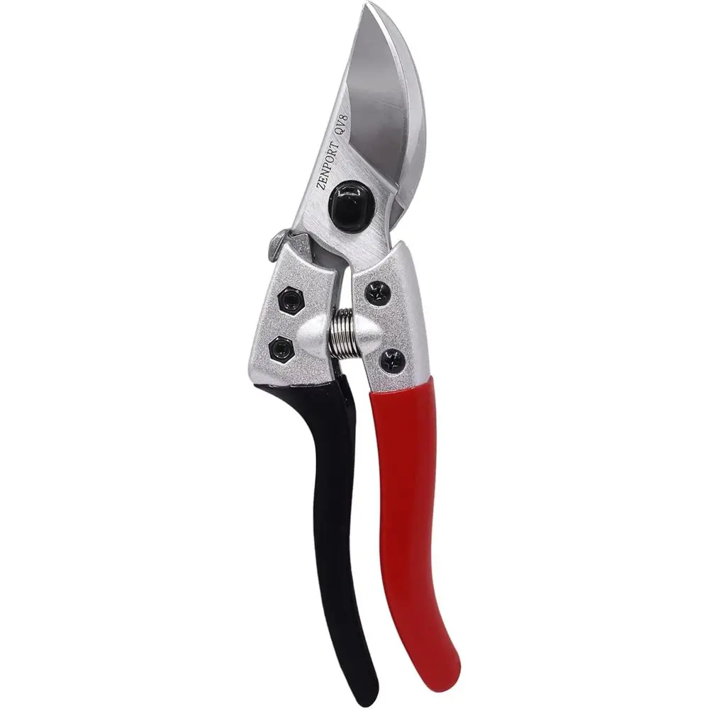 

10-Inch Red Pruning Shears with Comfort Grip