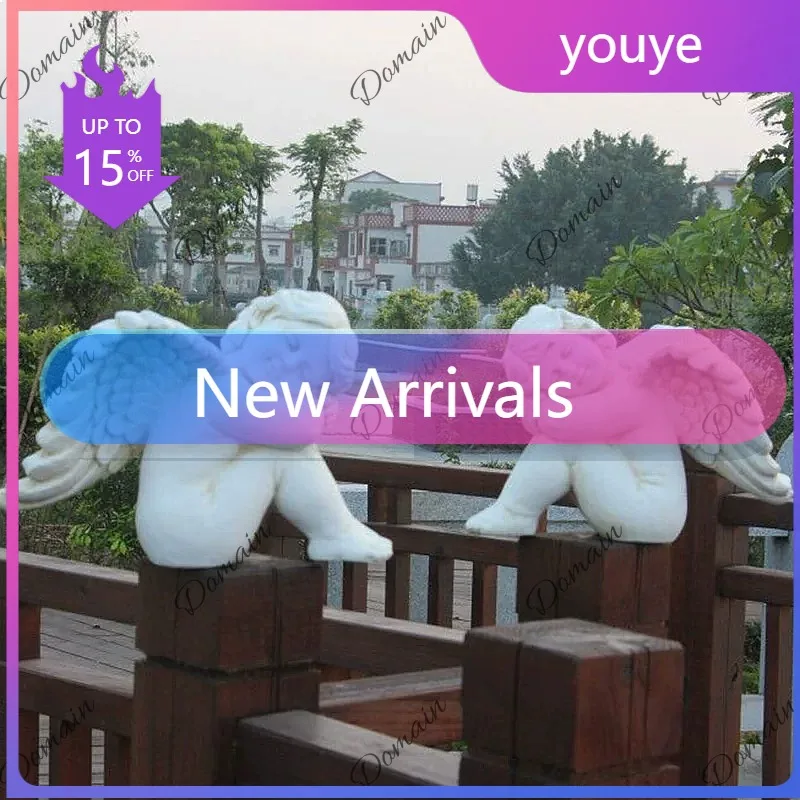 EW European Outdoor Garden Decoration Creative Fairy Statue for Lawn Courtyard Steps Patio U