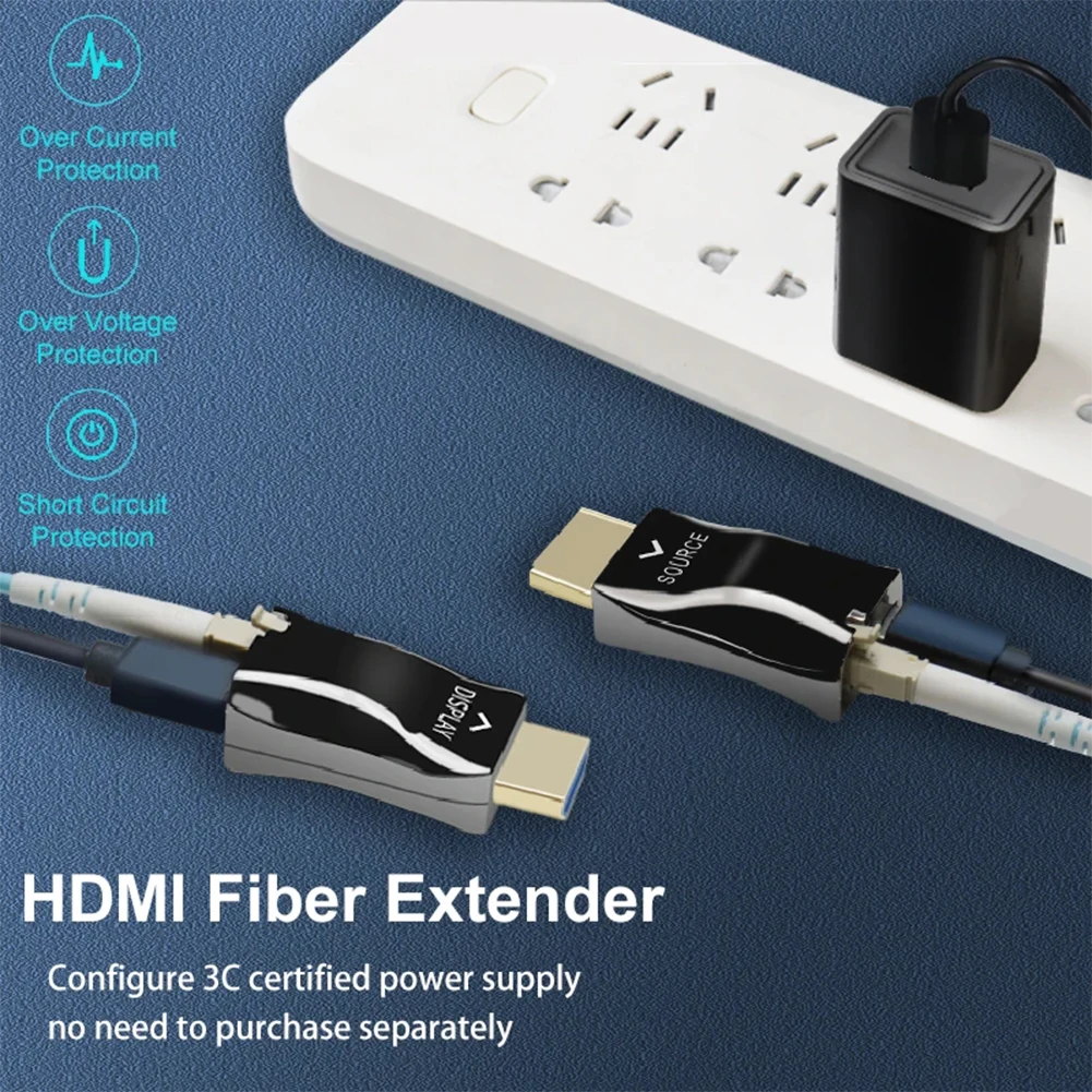 Mini 4K Hdmi Fiber Extender, 4K X 2K 30Hz Hdmi 1.4a Video Optische Transceiver, Tot 300M Niet Gecomprimeerd Over Om3 Multimode Fiber