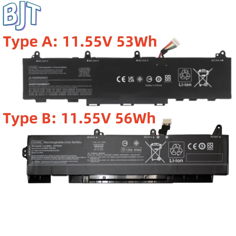 

BJT New Internal Laptop Battery CC03XL For HP EliteBook 830 835 840 845 850 855 G7 G8 L78555-005 HSTNN-DB9Q HSTNN-IB9F 6 Cell