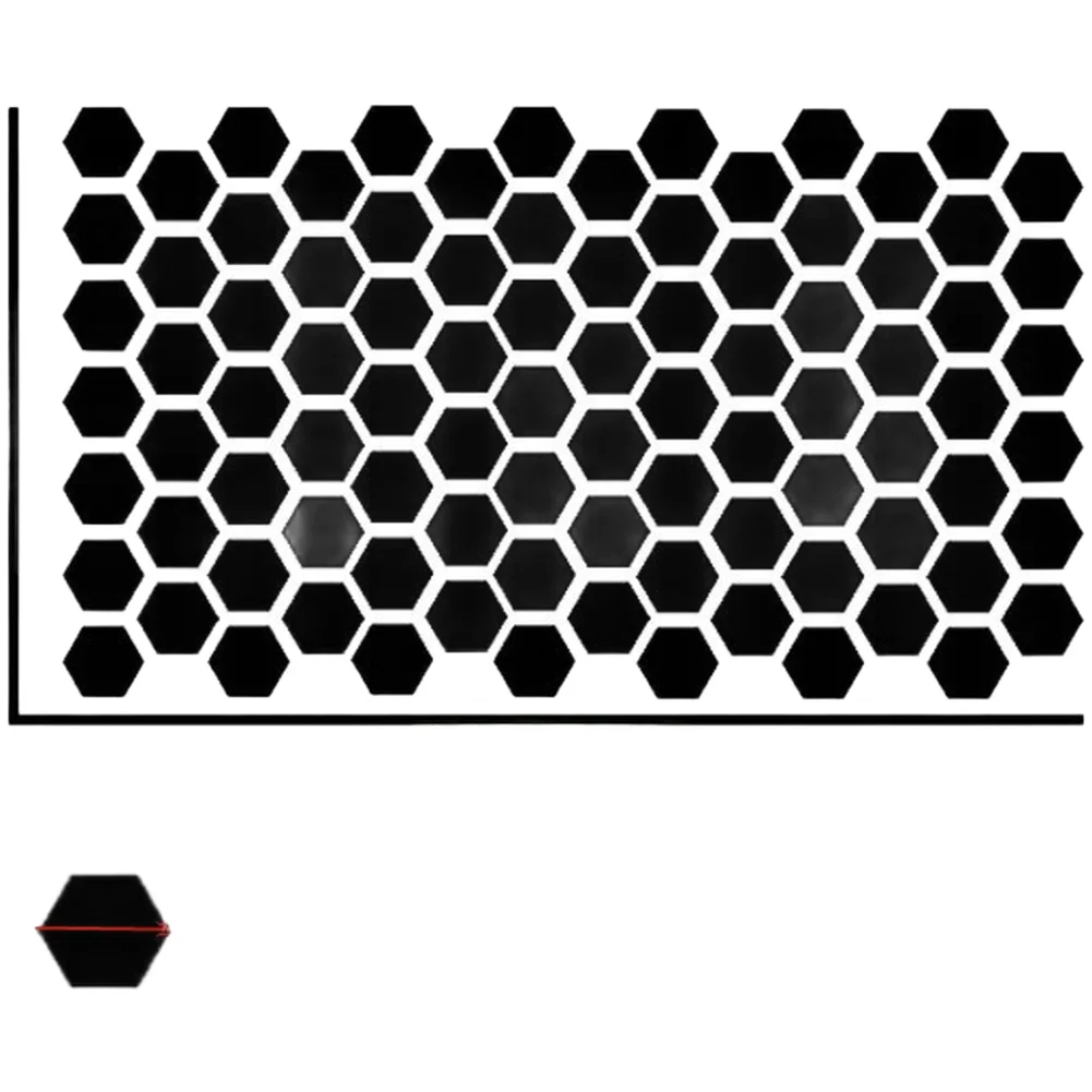 For Automobile Window Sticker with Hexagonal Pattern for Sun Reduction on Doors and Flat Exterior Vehicle Parts