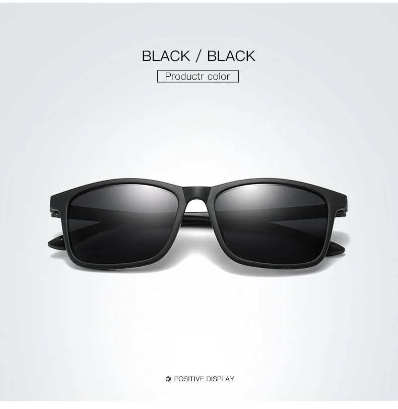 1PC Luxury Men Polarized Sunglasses Vintage Square Ultra Light TR90 Frame Driving Fishing Sun Glasses For Man UV400 Eyewear