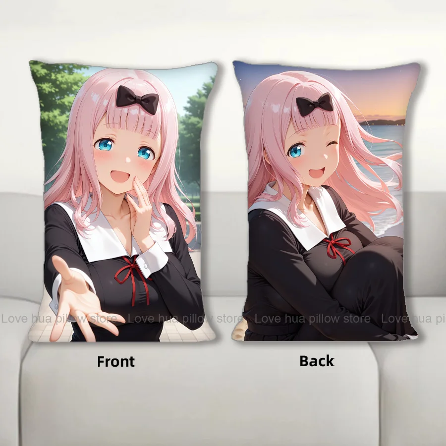 Almohada de Anime Chika Fujiwara Dakimakura Nsfw, almohada de medio cuerpo con estampado de doble cara, 40x60