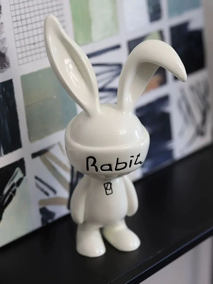 Room Decoration Cartoon Rabbit Figurine Table Decor And Accessories Action Figure Home Decoration Ornaments Miniature Items Gift