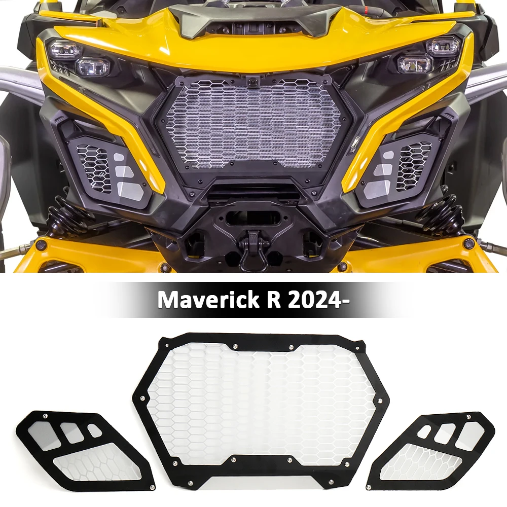 

New Accessories Front Radiator Guards Grill Set UTV For CAN-AM MAVERICK R 2024 2025 Maverick R