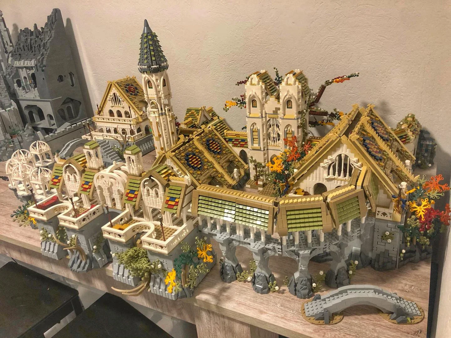 Moc Famous Movie Creative Bricks UCS Rivendell Elven Town Complete Model Building Blocks Ultimate Collector Toy Series Kids Gift