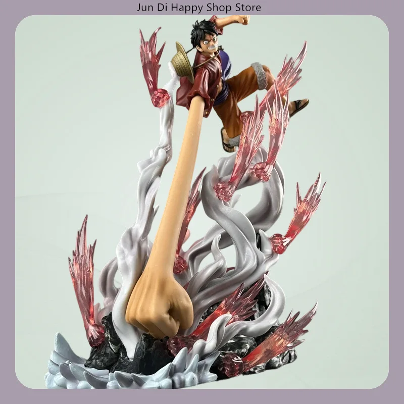 

30-сантиметровая фигурка Луффи из One Piece: Сцена битвы с длинными руками, коллекционная модель, статуэтка, украшение для рабочего стола, игрушка, подарок для фанатов