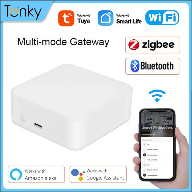 Tuya Smart ZigBee3.0 Bluetooth Mesh Multi-Mode Gateway Smart Life APP Wireless Remote Control Works with Alexa Google Home