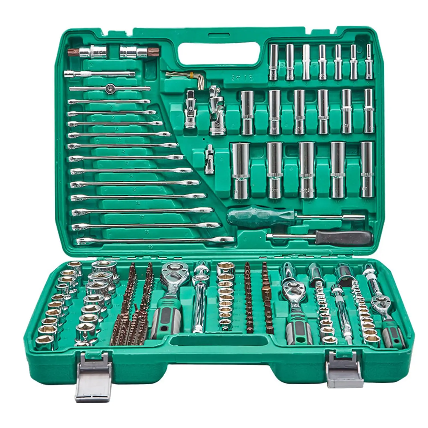 37PCS/172PCS/216PCS Auto Repair Vehicle Mechanic Tool Set Steel CR-V Socket Wrench Hand Ratchet Spanner Combination Kit Box