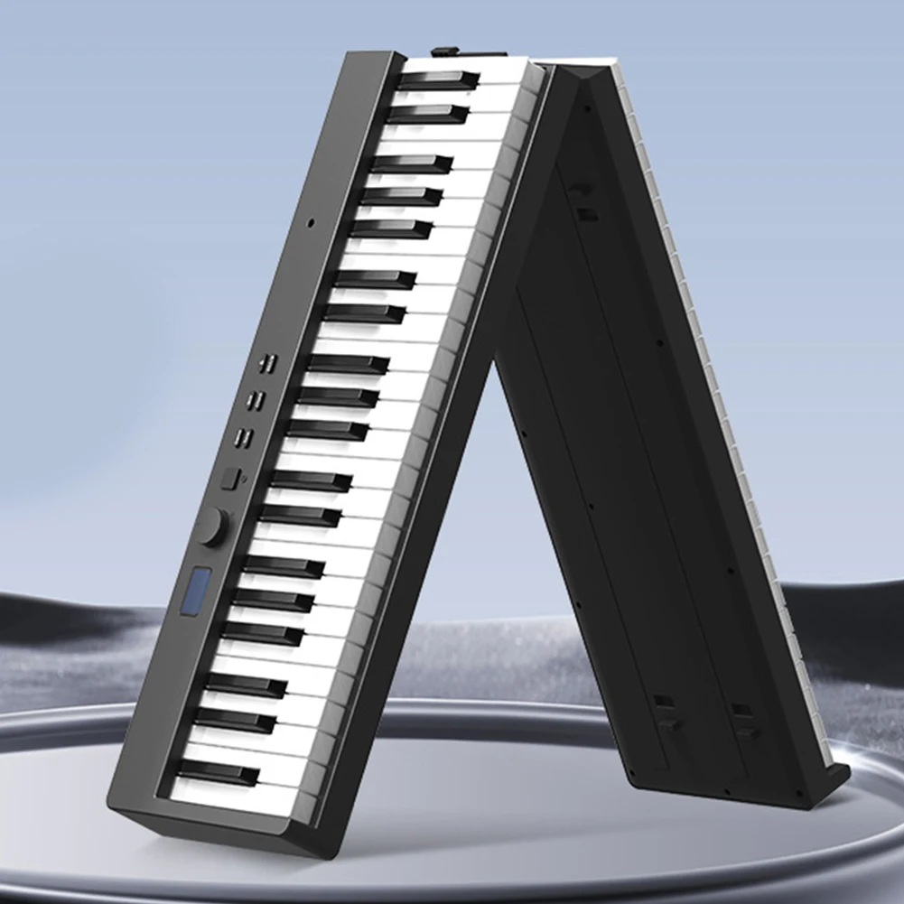 لوحة مفاتيح بيانو قابلة للطي مكونة من 88 مفتاحًا مع بيانو رقمي BT MIDI مع دواسة حامل الموسيقى الورقية وحقيبة البيانو البيانو الإلكترونية القابلة للطي