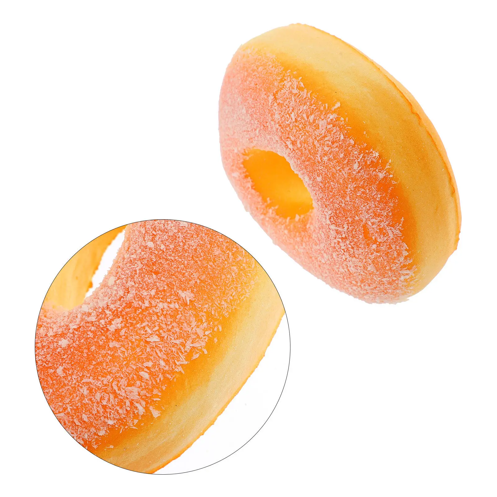 Pain à la crème en forme de beignet artificiel, en matériau PU, faux pain réaliste, accessoire pour photographie, décoration de vitrine de magasin