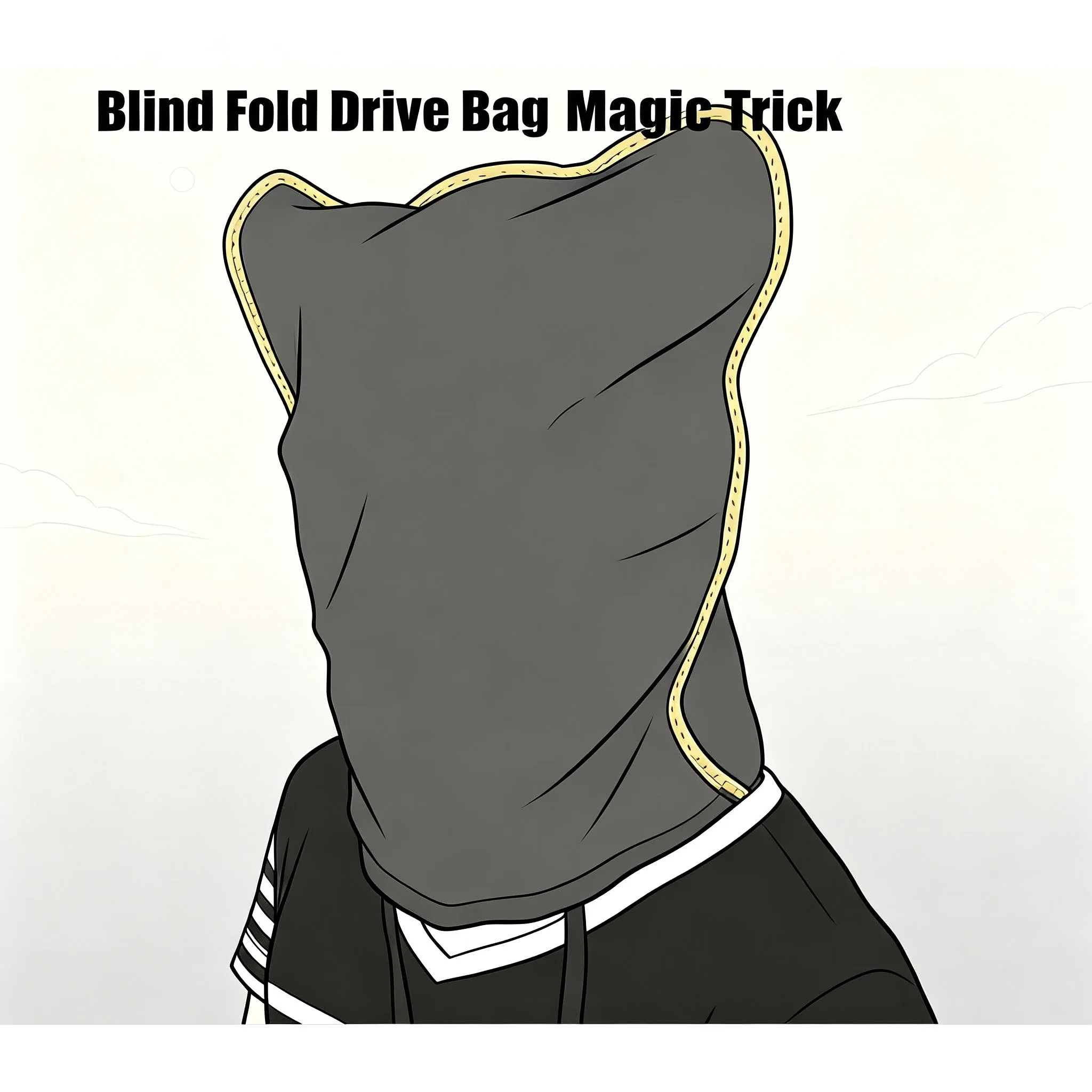 Blind Fold Drive Bag Magic Trick Prop Mentalism Illusion Gimmick Accessories Street Magic Close Up Stage Magician Props