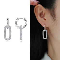 All Moissanite Earrings 925 Sterling Silver Women Wedding Engagement Fine Jewelry