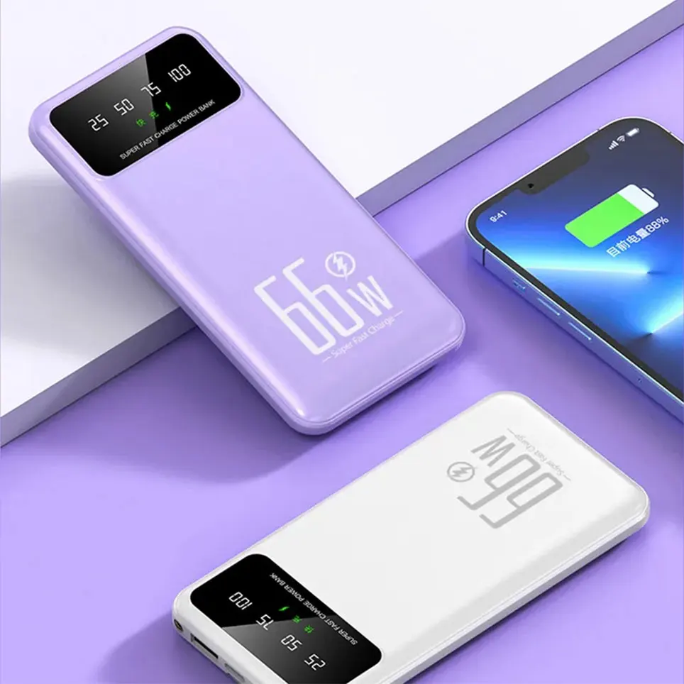 ポータブル外部バッテリー充電器,30000mAh,Huawei, Samsung, iPhone,powerban用