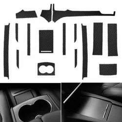 Center Console Wrap Vinyl Sticker Trim For Tesla For Model X/S Carbon Fiber Center Console Wrap Vinyl Sticker Trim
