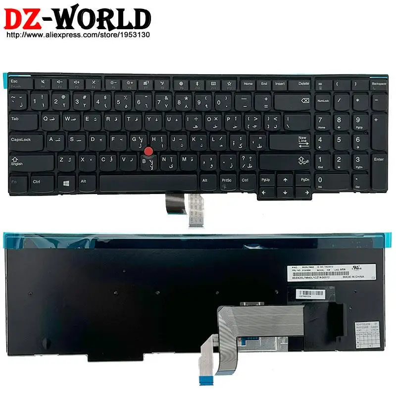 Arabic Backlit Keyboard For Lenovo Thinkpad L570 T540P W540 W541 T550 W550S T560 P50S L540 L560 E531 E540 Laptop 04Y2470 04Y2353