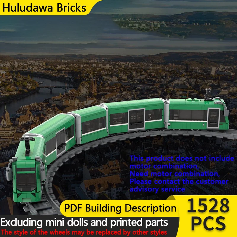 

Модель городского автомобиля MOC, строительные кирпичи Cityflex L5, Tram с дистанционным управлением, модульная технология, детские праздничные подарки, сборка игрушек, костюм