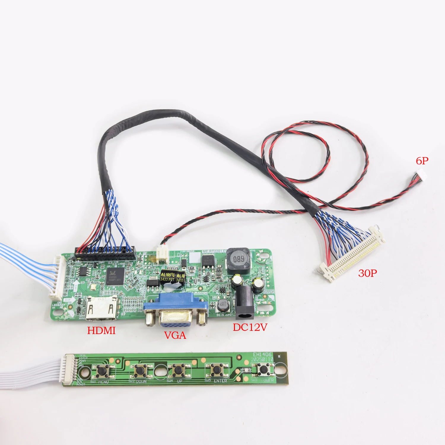 Kit de driver para lm230wf3 t215hvn01 1920x1080 8bit 30pin lvds painel monitor lcd 30pin hdmi + vga display kit placa controlador wled