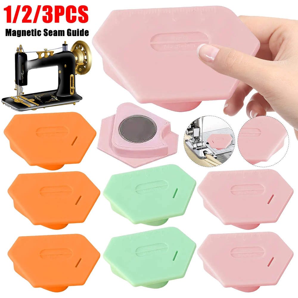 Magnetic Seam Guide For Sewing Machine Polygonal Anti-Curling Positioner Universal Positioning Tool Sewing Machine Accessories