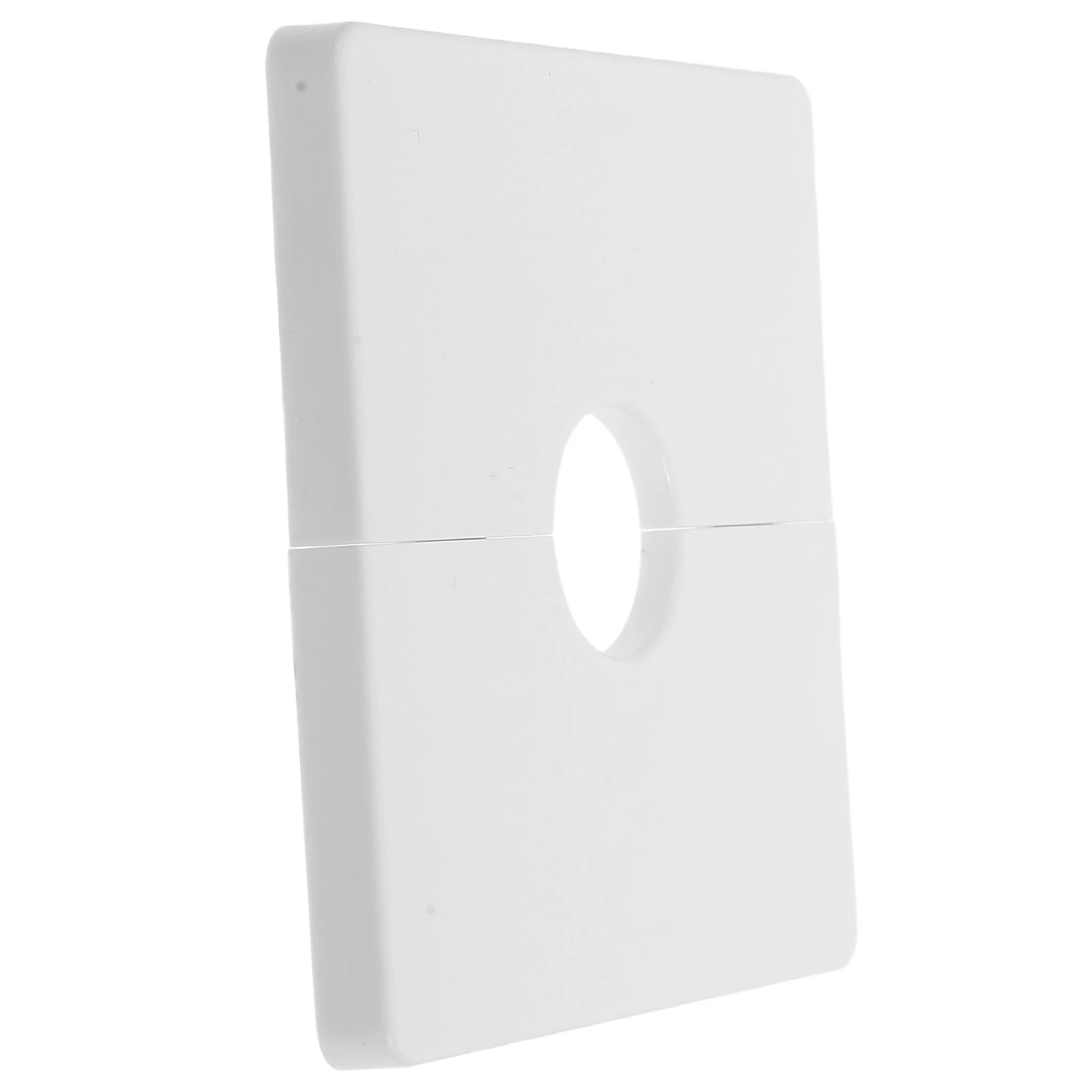 

Wall Hole Blocking Cap Square White Flange Pipe Cover Split Plate Toilet Valve Durable Reliable Practical Wide Application