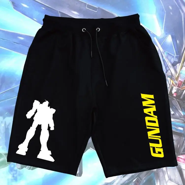 

Gundam Gundam Shorts Mobile Suit Gundam Bottom American Street Five-Point Pants Men's Beach Pants Casual Summer Shorts