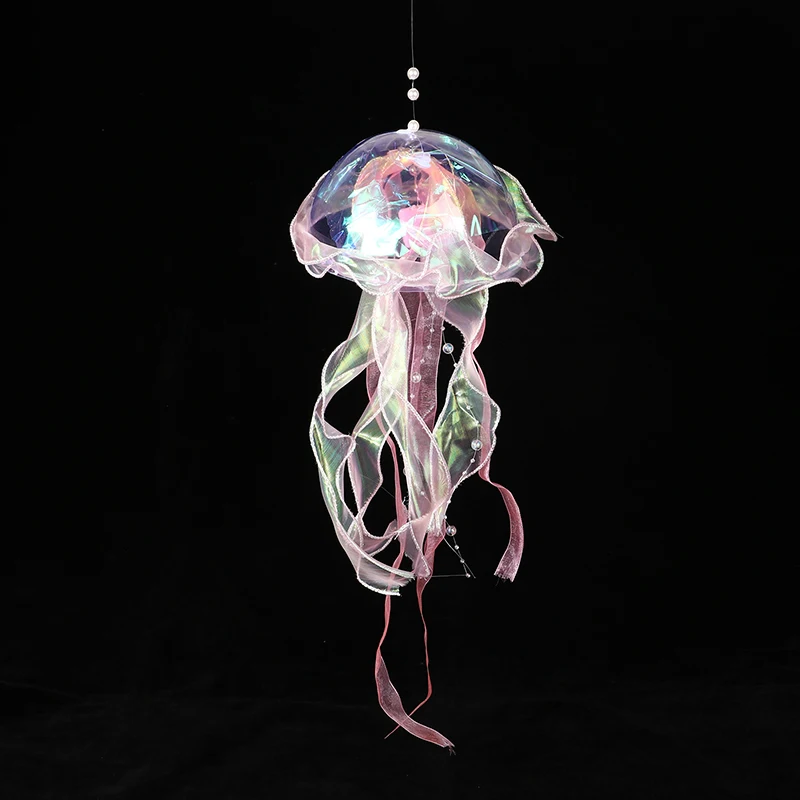 1Pc Jellyfish Lamp Portable Flower Lamp Girl Room Atmosphere Decor Lamp Bedroom Funny Night Lamp Home Decoration