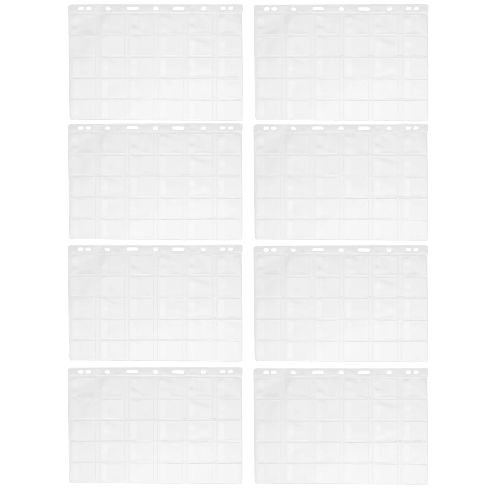 Binder Inserts Transparent Plastic Coin Pages For Storage Coin Albums Collectors Organizer Holder Supply
