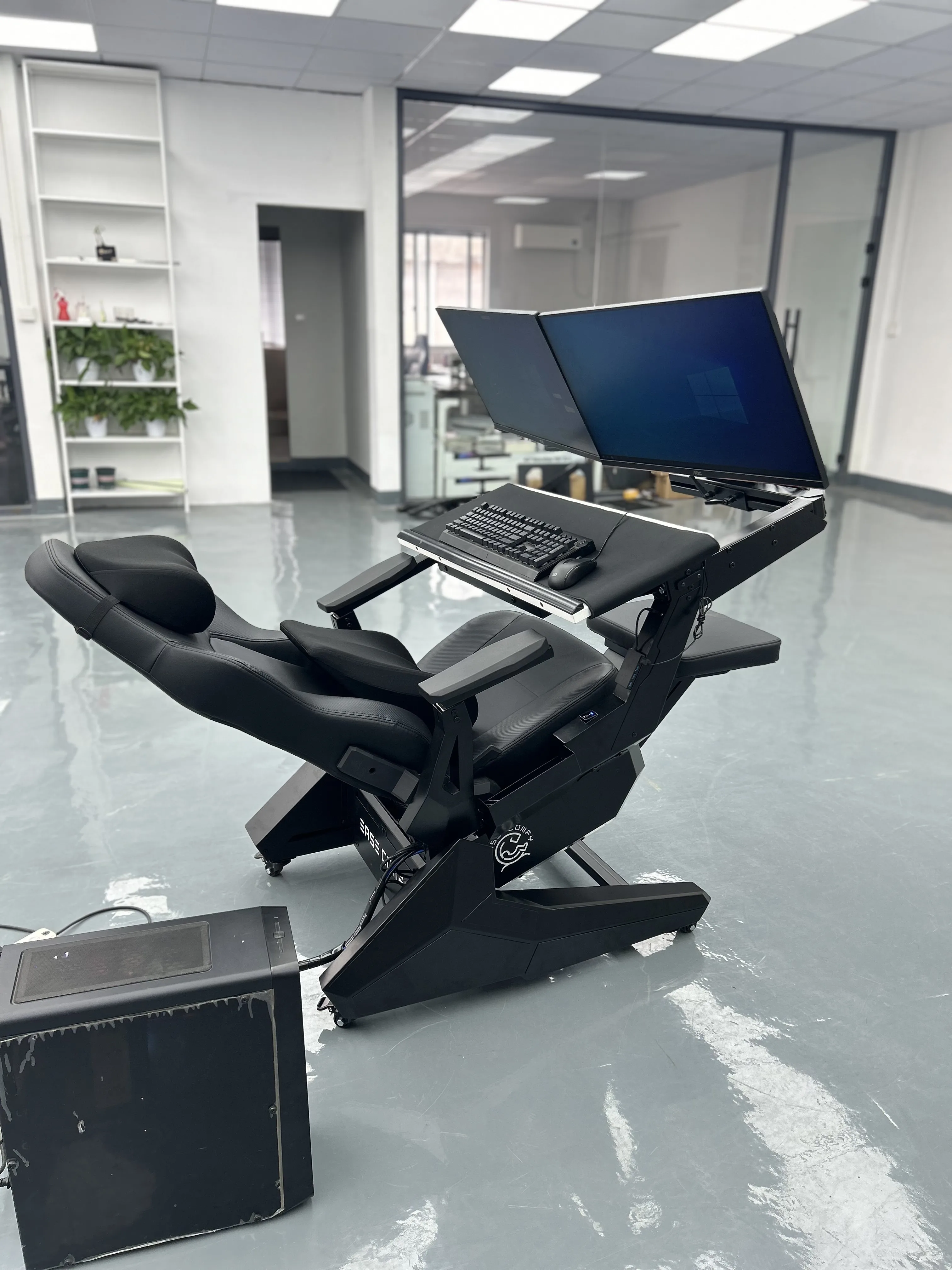 

EASE POD PRO Cheap Comfortable Recline Computer Cockpit Zero Gravity Chair Ergonomic Chair Workstation for 1-2 Monitors
