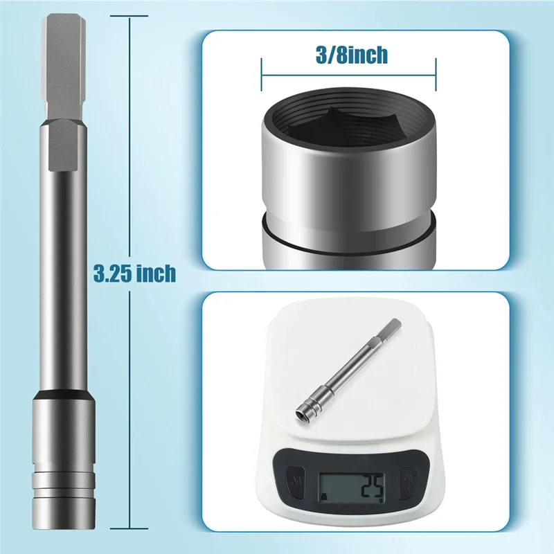 موسع برنامج تشغيل ABJI-Bit مع محول لقم سداسية 1/4 بوصة لملحقات الأدوات المتعددة - لـ Leatherman، Surge، Wave Plus