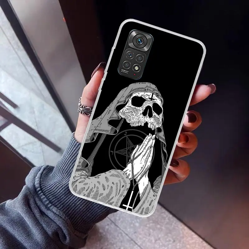 Satanic Goat Satan Devil Phone Case For Xiaomi Redmi Note 12S 12 11S 11 10S 10 Cover 11E 11T Pro Plus 9 9S 9T 8 8T 7 Print Funda