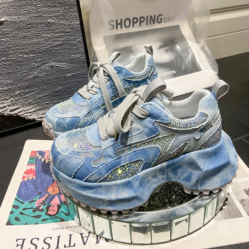 7CM Kadın Gümüş Kristal Günlük - Canvas Sneaker High incelemesi ve fiyatı