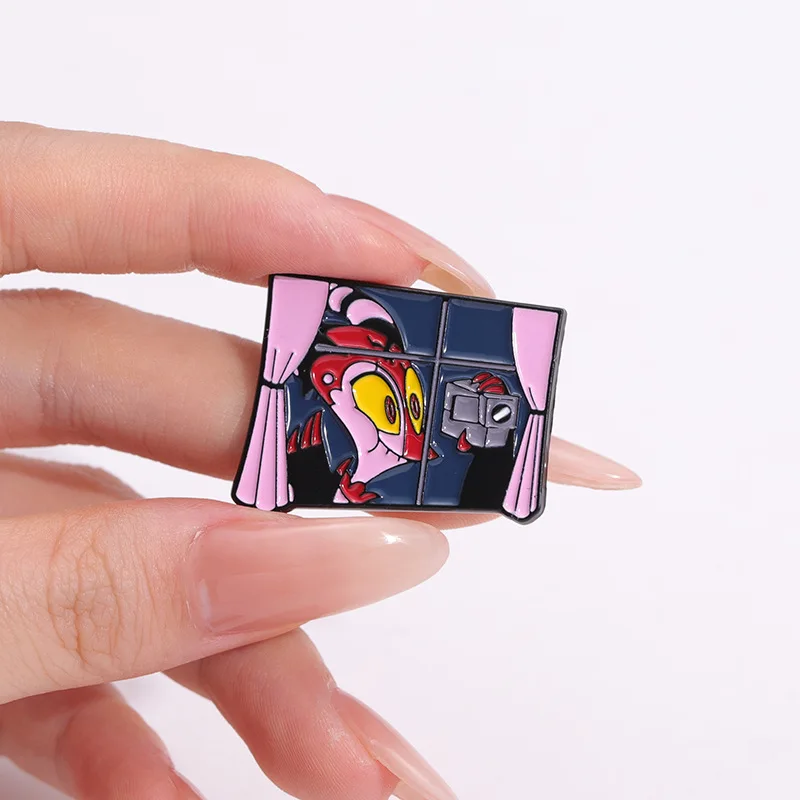 Area Devil Enamel Pins Custom Punk Gothic Brooches Metal Lapel Badges Cartoon Animation Jewelry Gift for Kids Friends image 2