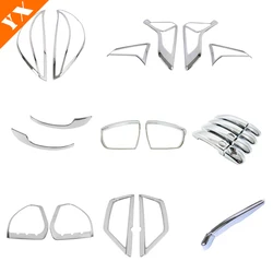 Full Set Chrome Car Exterior Headlight Trim Front Rear Fog Light Cover Side Handle Side Mirror Cover For Ford Kuga 2012-2016