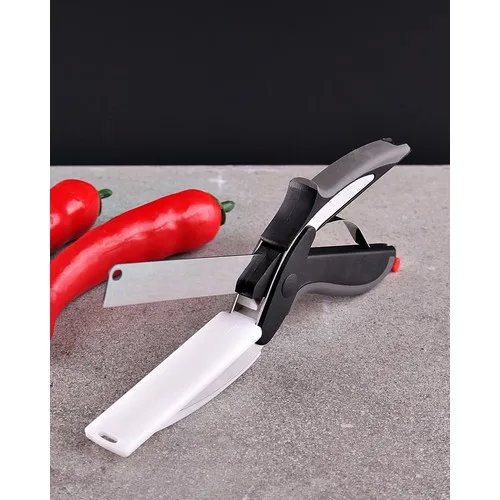 Zuzu Made Flat Cut Board Scissors Vegetable Fruit Meat Chopper