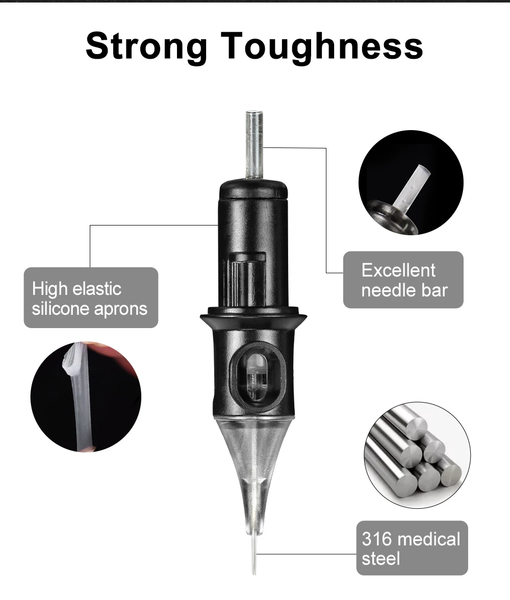 مجموعة كاملة من أدوات الوشم، مجموعة ماكينة الوشم DC Jack، قلم الوشم الدوار مع دواسة، 5 إبر خرطوشة، حامل أكواب الحبر والجلد الممارسة