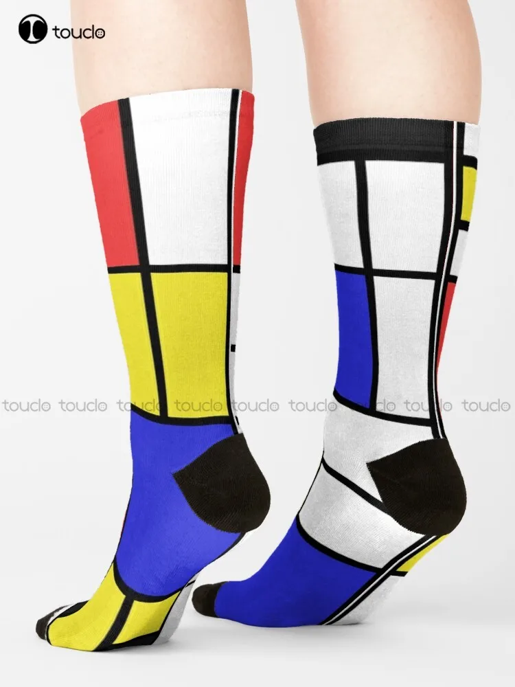 

Носки Mondrian #2 Piet Mondrian, женские носки, индивидуальные носки унисекс для взрослых и подростков, Молодежные носки с цифровым принтом на 360 °, высокое качество