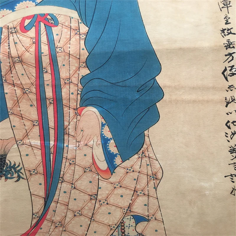 تشانغ Daqian الفنان الصيني الأسماك الأزرق ماسترواك ورق الأرز انقطاع طلاء جدران التصميم التقليدي التمرير سلسلة القديمة ماستر