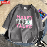 Money Talks The Power Of The Us Dollar T Shirts Femme Chic S-Xxxl T-Shirts Design Casual Tee Shirt Senior Street Short Sleeve