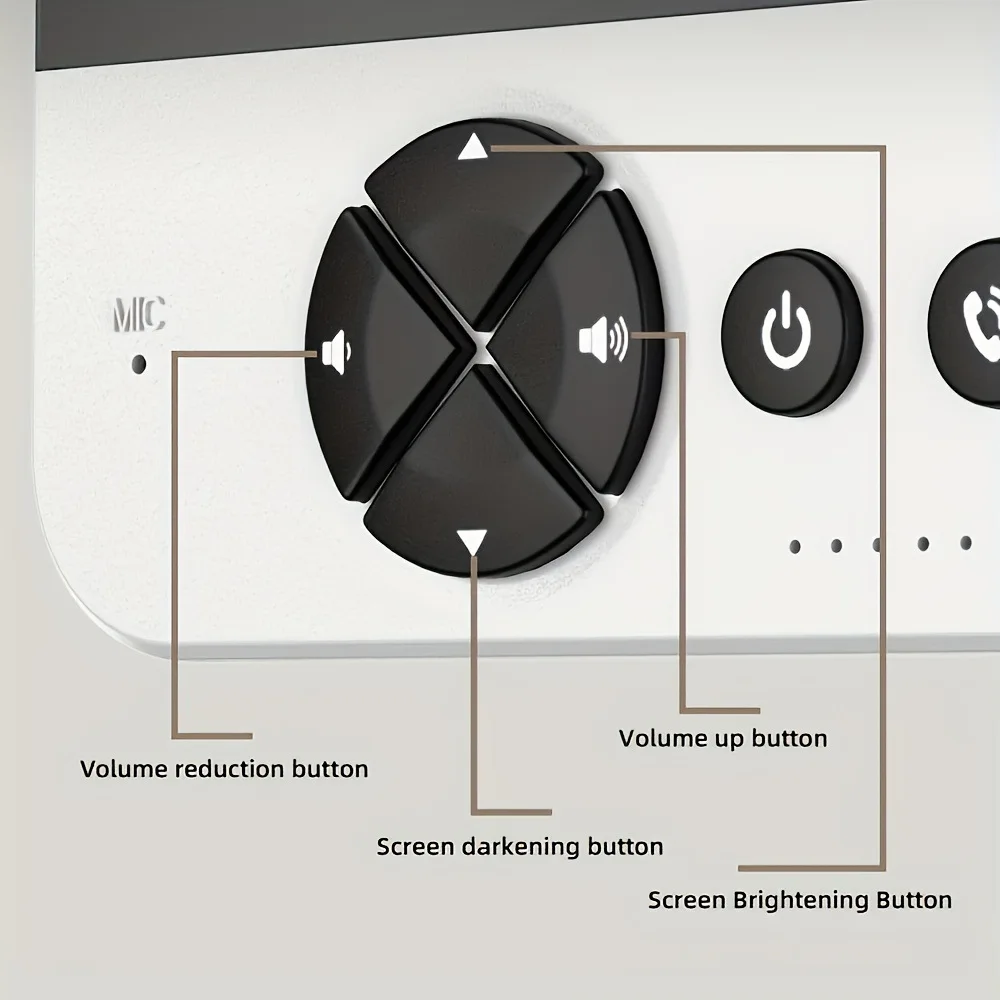 กล้องออดแหวนอัจฉริยะพร้อมจอภาพขนาด 5 นิ้วอินเตอร์คอมภาพในร่มไร้สาย Night Vision Home Security Cam แหวนประตูอินเตอร์คอม